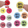 10 Sheets Paper Self-Adhesive Number Round Stickers and 5 Rolls Discount Round Dot Roll Stickers STIC-CA0001-03-2