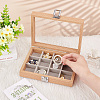 12-Slot Rectangle Wood Pendant Necklace Jewelry Storage Presentation Boxes CON-WH0095-33B-3