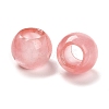 Cherry Quartz Glass European Beads G-R488-01F-3