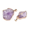 Raw Rough Natural Amethyst Pendants G-T138-174B-2