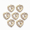 Brass Micro Pave Cubic Zirconia Pendants KK-S359-057-RS-1