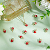 HOBBIESAY 40Pcs Golden Plated Alloy Enamel Charms ENAM-HY0003-09-4