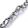 304 Stainless Steel Bracelets BJEW-L631-23AS-3