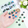 48Pcs 8 Colors Two Tone Glass Mood Beads GLAA-PA0001-46-3