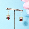 Glass Lantern Dangle Earrings EJEW-MZ00629-02-2