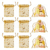 30Pcs Gold Stamping Moon Star Organza Drawstring Gift Bags ABAG-TA0002-21C-1