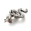 Snake Rhinestone Brooch Pin JEWB-A034-08AS-2