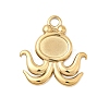 304 Stainless Steel Pendant Cabochon Settings STAS-B113-09G-03-1