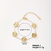 Delicate and Shiny 304 Stainless Steel Flower Bracelet for European and American Fashionistas AF4957-1