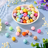 71Pcs Frosted Opaque Acrylic Beads OACR-TA0004-18-5