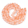 Baking Paint Imitation Jade Glass Round Bead Strands DGLA-N003-6mm-07-2
