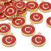 Golden Plated Alloy Enamel Charms ENAM-S118-03C-4
