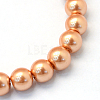 Baking Paint Pearlized Glass Pearl Round Bead Strands HY-Q003-6mm-33-2
