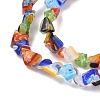 Handmade Millefiori Lampwork Beads Strands LAMP-P070-02A-04-3