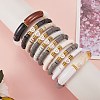 10Pcs 10 Style Handmade Polymer Clay Heishi Beaded Stretch Bracelets Set with Heart BJEW-SW00036-05-3