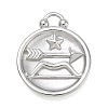 12 Constellations 304 Stainless Steel Pendants STAS-F354-01P-09-1
