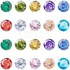 50Pcs 10 Colors Cubic Zirconia Pointed Back Cabochons ZIRC-CJ0001-25-5