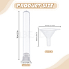 2Pcs Transparent Plastic Funnel Hopper FIND-LP0004-97-2