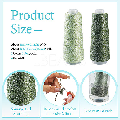 2 Rolls 2 Colors Cotton Cord OCOR-TA0003-47D-1