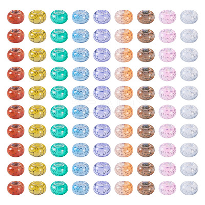 Transparent Crackle Acrylic Beads CACR-TAC0003-1