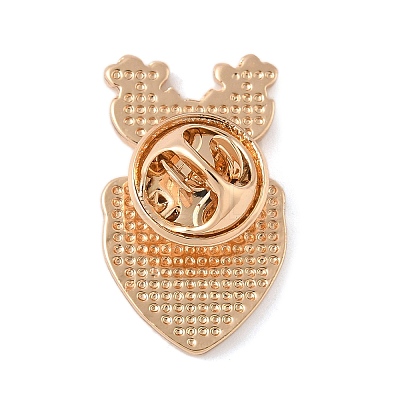 Christmas Theme Heart Enamel Pins JEWB-Z043-01G-1