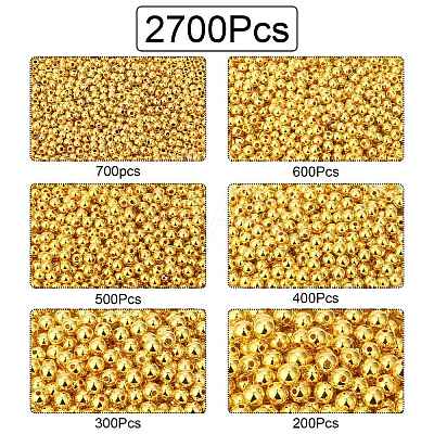2700Pcs 6 Styles CCB Plastic Beads KY-CJ0001-57-1
