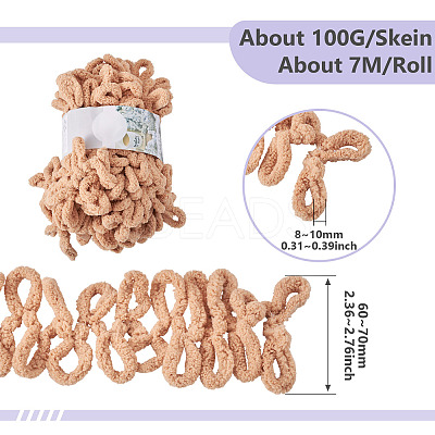 Finger Knitting Polyester Loop Yarn OCOR-TADJ0001-06D-1