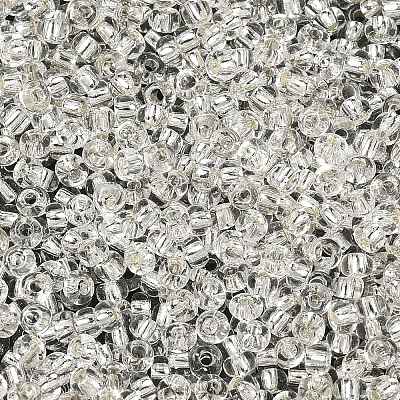 8/0 Transparent Glass Round Seed Beads SEED-J010-F8-21-1