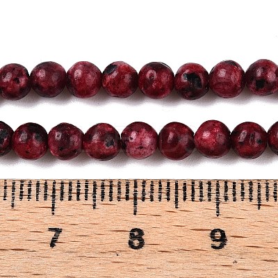 Dyed Natural White Jade Beads Strands G-T140-4mm-B07-1