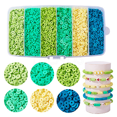 5640Pcs 6 Colors Handmade Polymer Clay Beads CLAY-TA0001-58-1