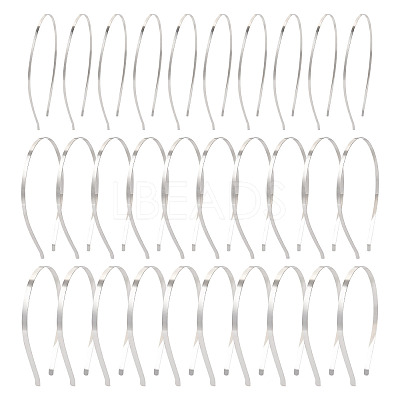 30Pcs 3 Styles Hair Accessories Iron Hair Band Findings OHAR-TA0001-08A-1
