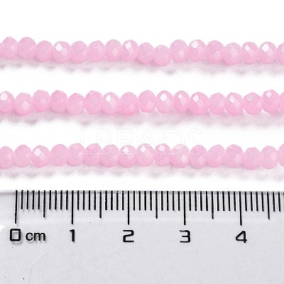 Baking Paint Imitation Jade Glass Bead Strands DGLA-A034-J4MM-A26-1