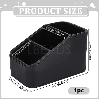 3-Grid Imitation Leather Desktop Storage Boxes CON-WH0095-233C-1