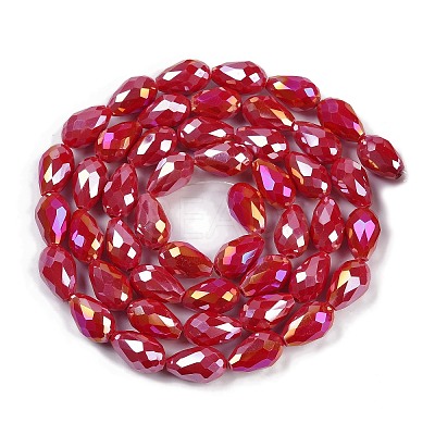 Opaque Solid Color Electroplate Glass Beads Strands LS-EGLA-N013-P4mm-B07-1