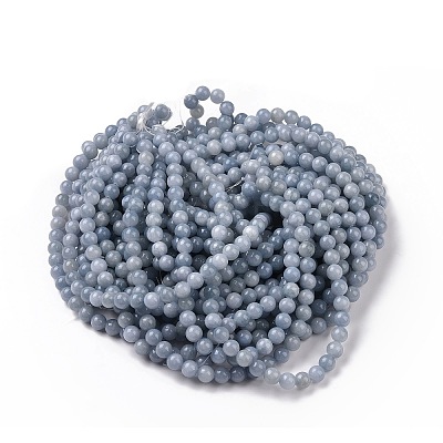 Natural Yellow Jade Beads Strands G-G598-8mm-YXS-18-1