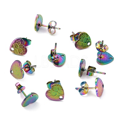 Ion Plating(IP) 304 Stainless Steel Stud Earring Findings STAS-I183-06A-M-1