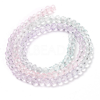 Transparent Painted Glass Beads Strands X-DGLA-A034-T3mm-A23-1