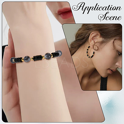 1 Strand Natural Black Onyx Beads Strands G-PA0002-32-1