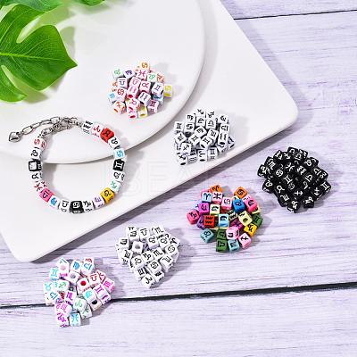 240Pcs 6 Style Opaque Acrylic European Beads OPDL-YW0001-01-1
