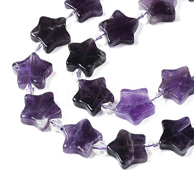 Natural Amethyst Beads Strands G-N333-003-1