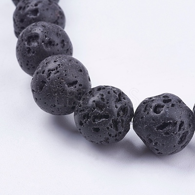 Natural Lava Rock Bead Strands G-R193-18-14mm-1