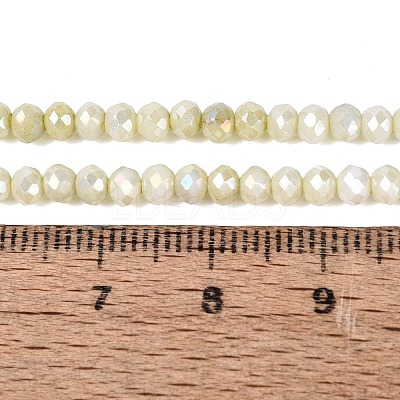Anti-Tarnish Electroplate Rondelle Glass Beads Strands EGLA-T021-3mm-17-09-1