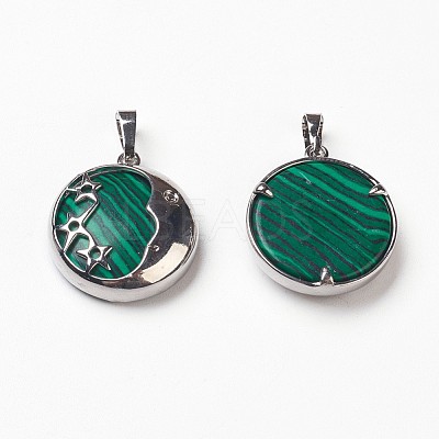 Natural & Synthetic Mixed Stone Pendants G-P378-B-1