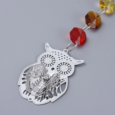 Chandelier Suncatchers Prisms Octogon Glass Hanging Pendant AJEW-G025-C03-1