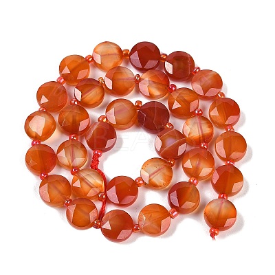 Natural Red Agatae Beads Strands G-C116-A48-01-1