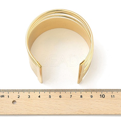Alloy Open Cuff Bangles LS-BJEW-K272-01G-1