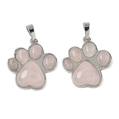 Natural Rose Quartz Pendants G-B194-02P-08-1