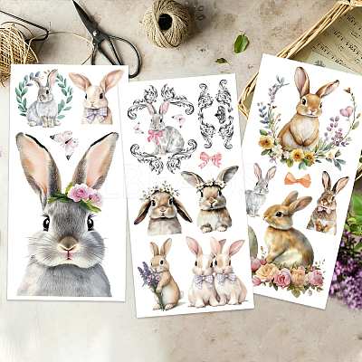 3 Sheets 3 Styles PVC Waterproof Decorative Stickers DIY-WH0404-530-1