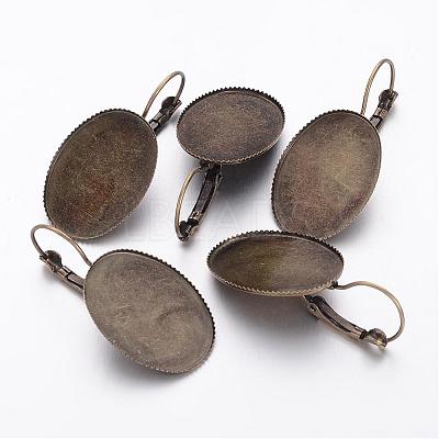 Brass Leverback Earring Findings KK-A024-AB-1