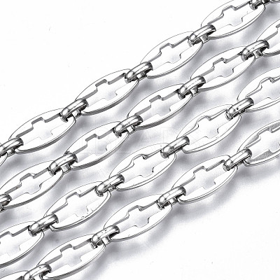 Tarnish Resistant 304 Stainless Steel Link Chains CHS-T003-16P-NF-1